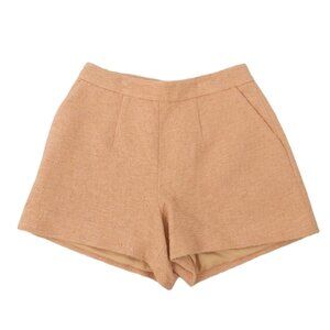 L’AGENCE Beige Ashton Tweed Shorts